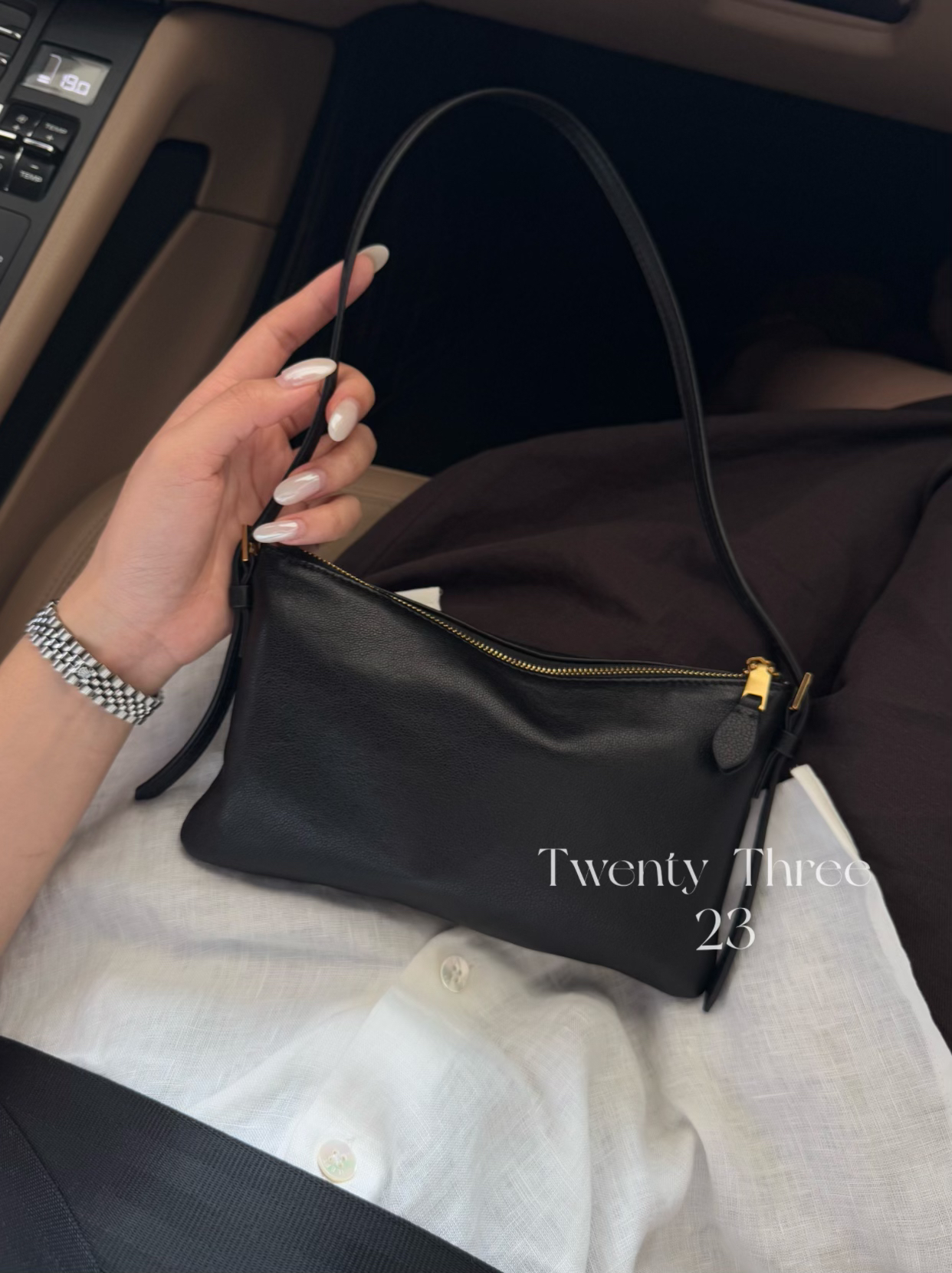 TwentyThree小众软皮手提包百搭简约植鞣羊皮单肩腋下斜挎手机包