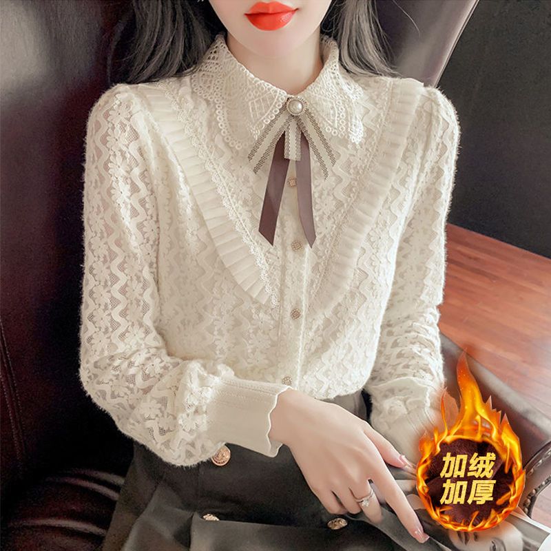 打底衫女2025秋冬新款时尚高档宽松显瘦衬衫洋气百搭减龄上衣衬衣