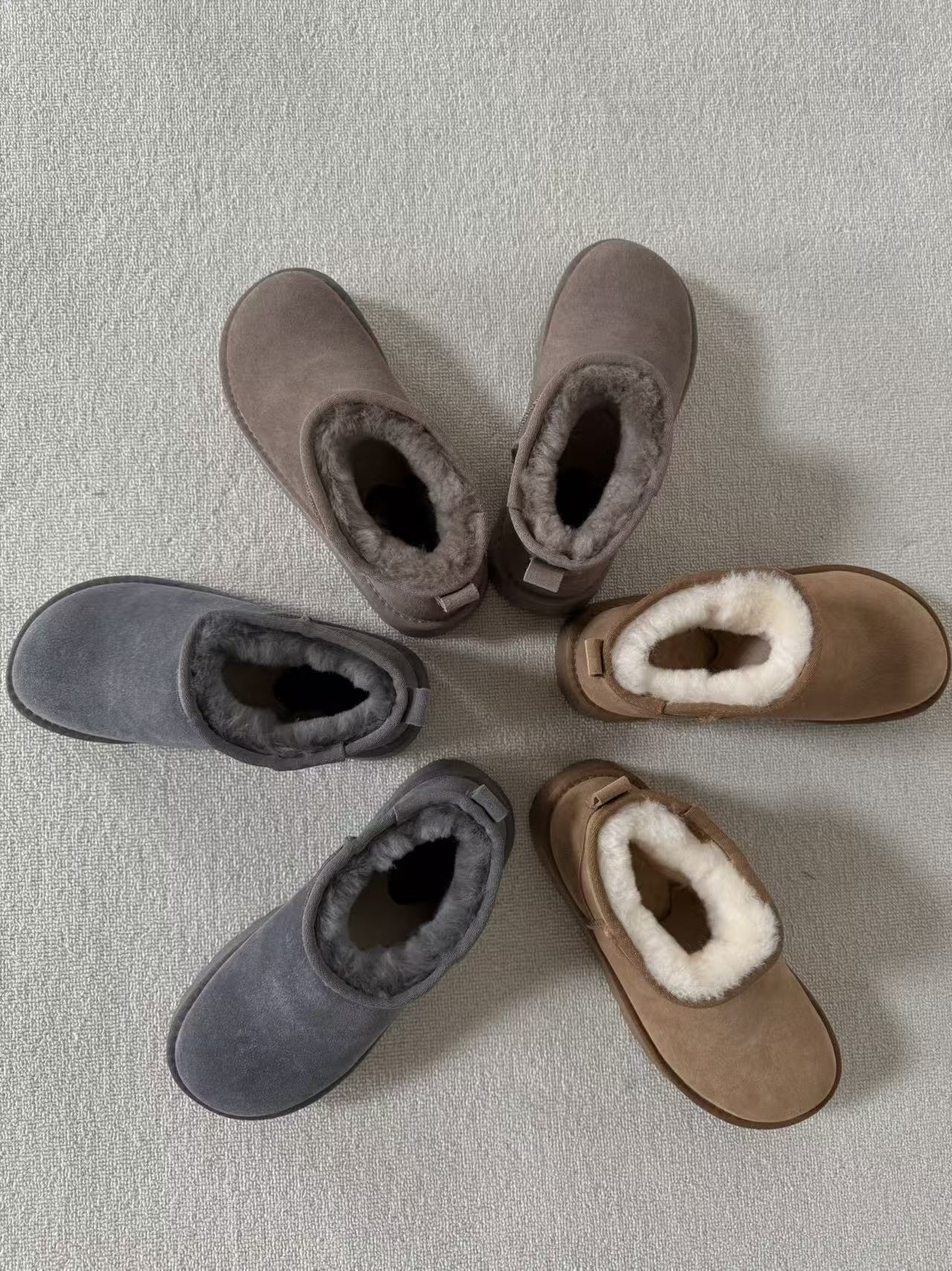 2025新款厚底短筒保暖雪地靴简约百搭女鞋4594