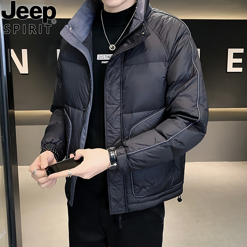 JEEPSPIRIT吉普新款防寒服冬季保暖青年帅气时尚立领防寒百搭外套