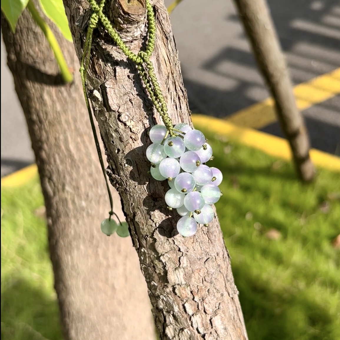 【皮卡】变色葡萄挂件diy清新编织包包挂件钥匙扣送男女朋友闺蜜