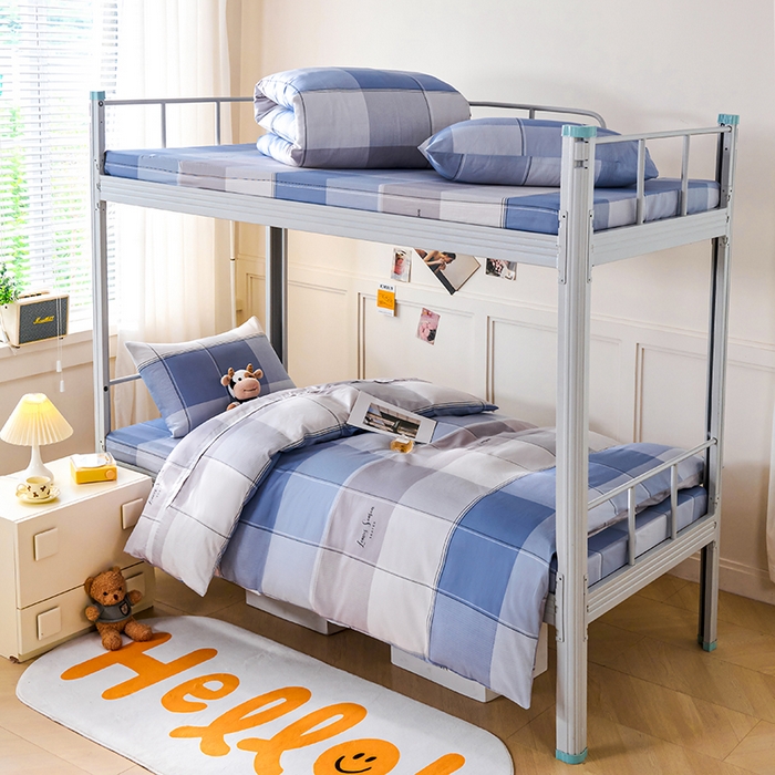 【新款】全棉三件套学生宿舍寝室工厂上下铺单人大学生纯棉套件被罩