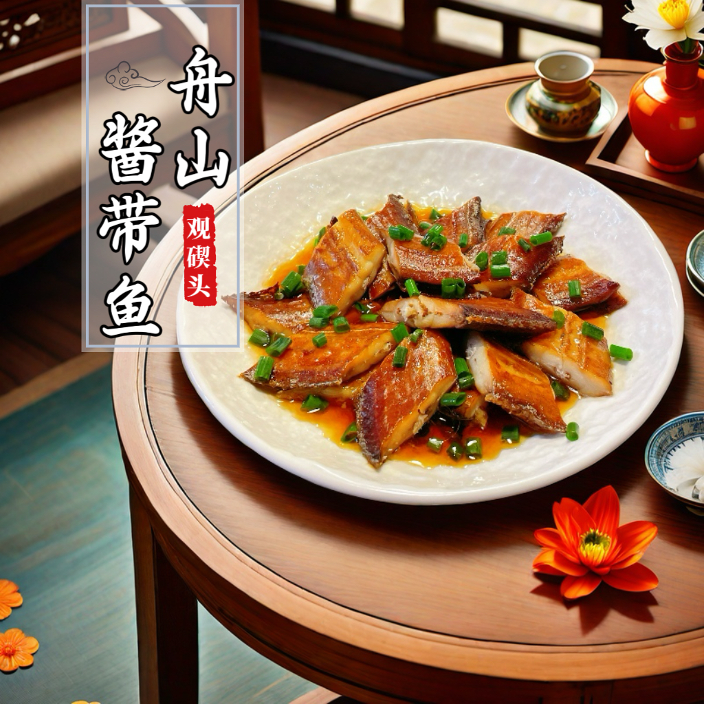 舟山特产酱香油带200克/盒*4盒下饭菜宁波酱带鱼风带鱼渔家自晒