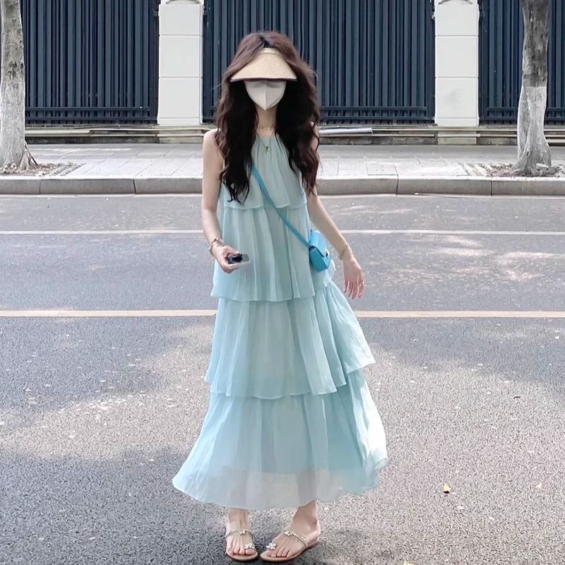 女童连衣裙2025新款女大童夏季波西米亚吊带裙儿童女装夏装度假裙