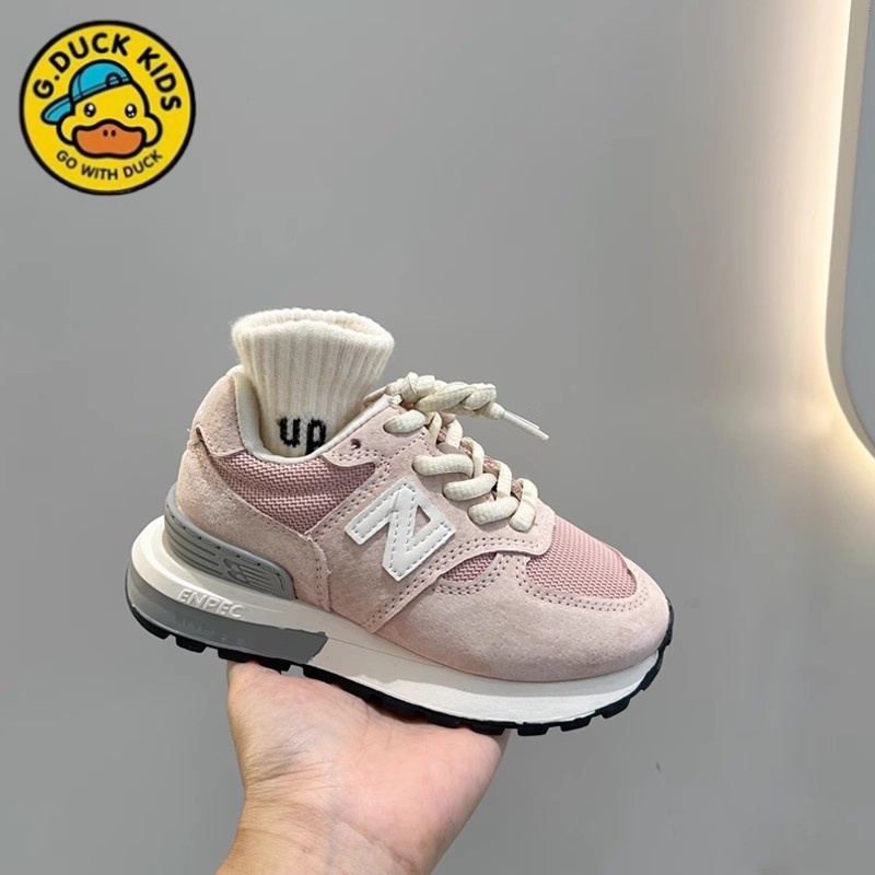 小黄鸭儿童阿甘鞋2025新款春秋季女童网面老爹鞋男童运动鞋宝宝