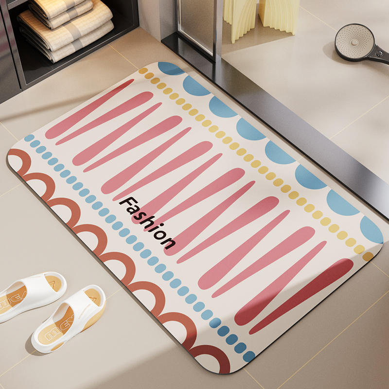 卫生间地垫2025新款洗手间地垫硅藻泥吸水垫厕所垫子浴室防滑脚垫