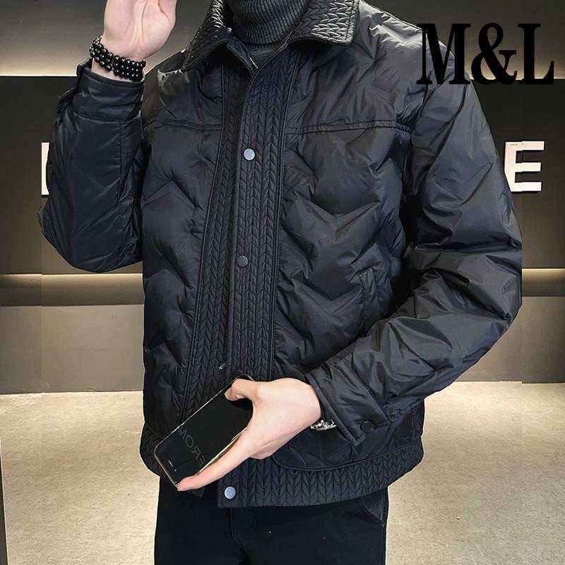 【澳门专柜正品】羽绒服男冬季韩版翻领青少年短款运动休闲潮流保暖