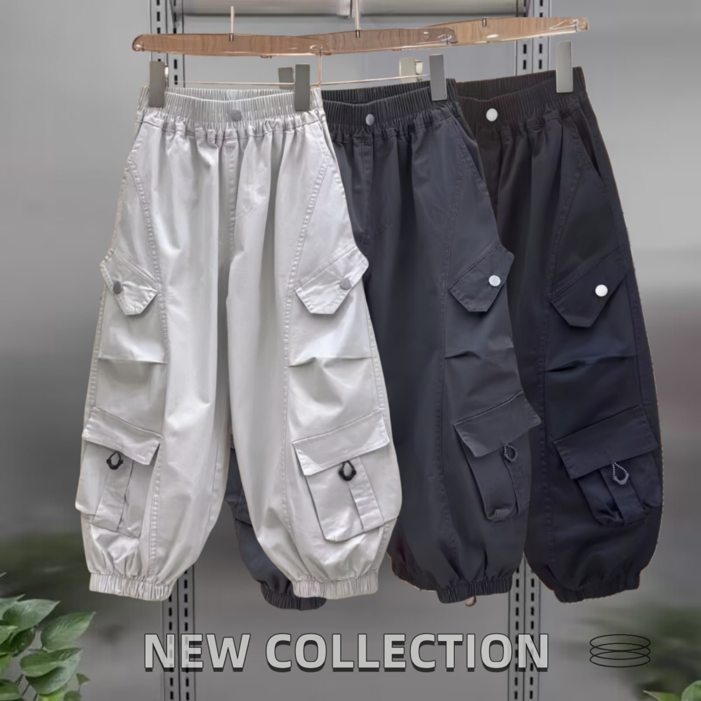 【纯棉水洗】男童工装裤春秋款儿童休闲裤2025新款中大童长裤子帅气