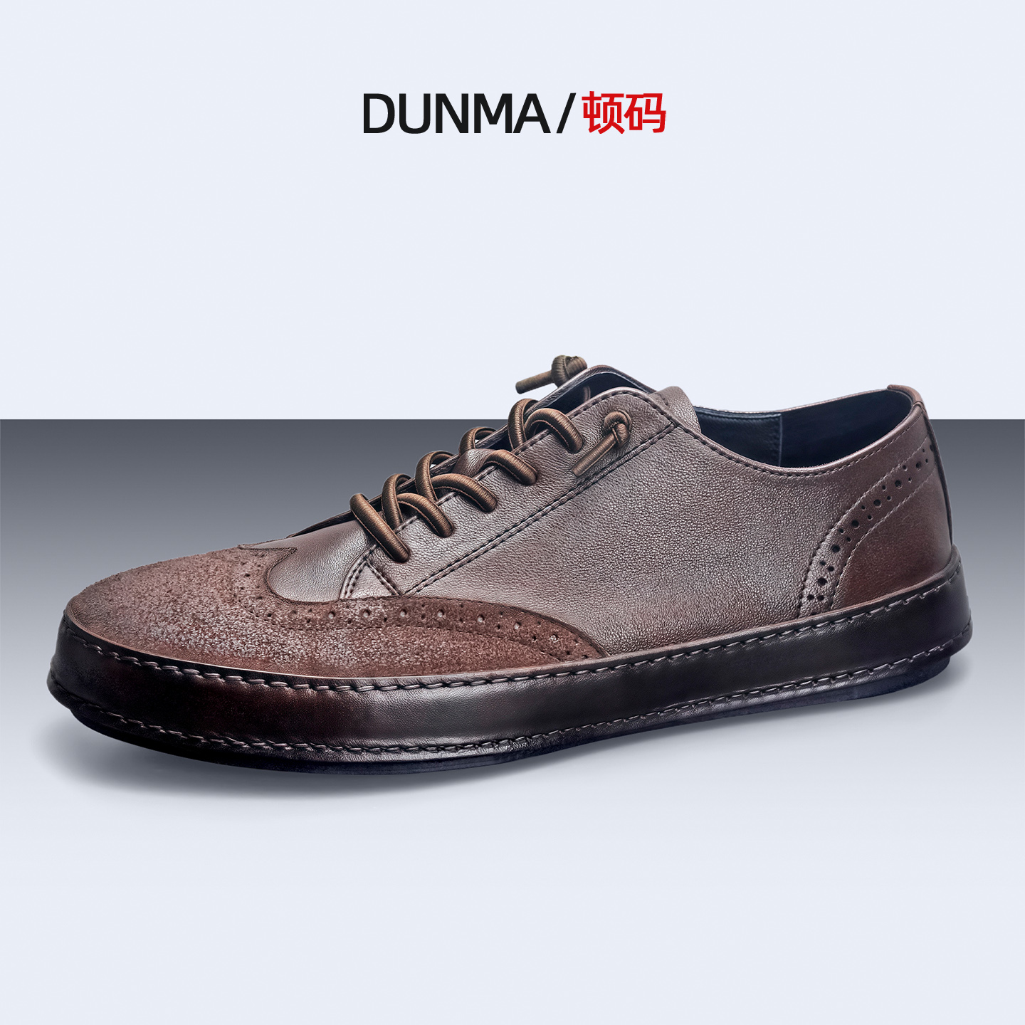 顿码男鞋2025新款板鞋真皮复古男士休闲鞋百搭透气一脚蹬懒人鞋潮