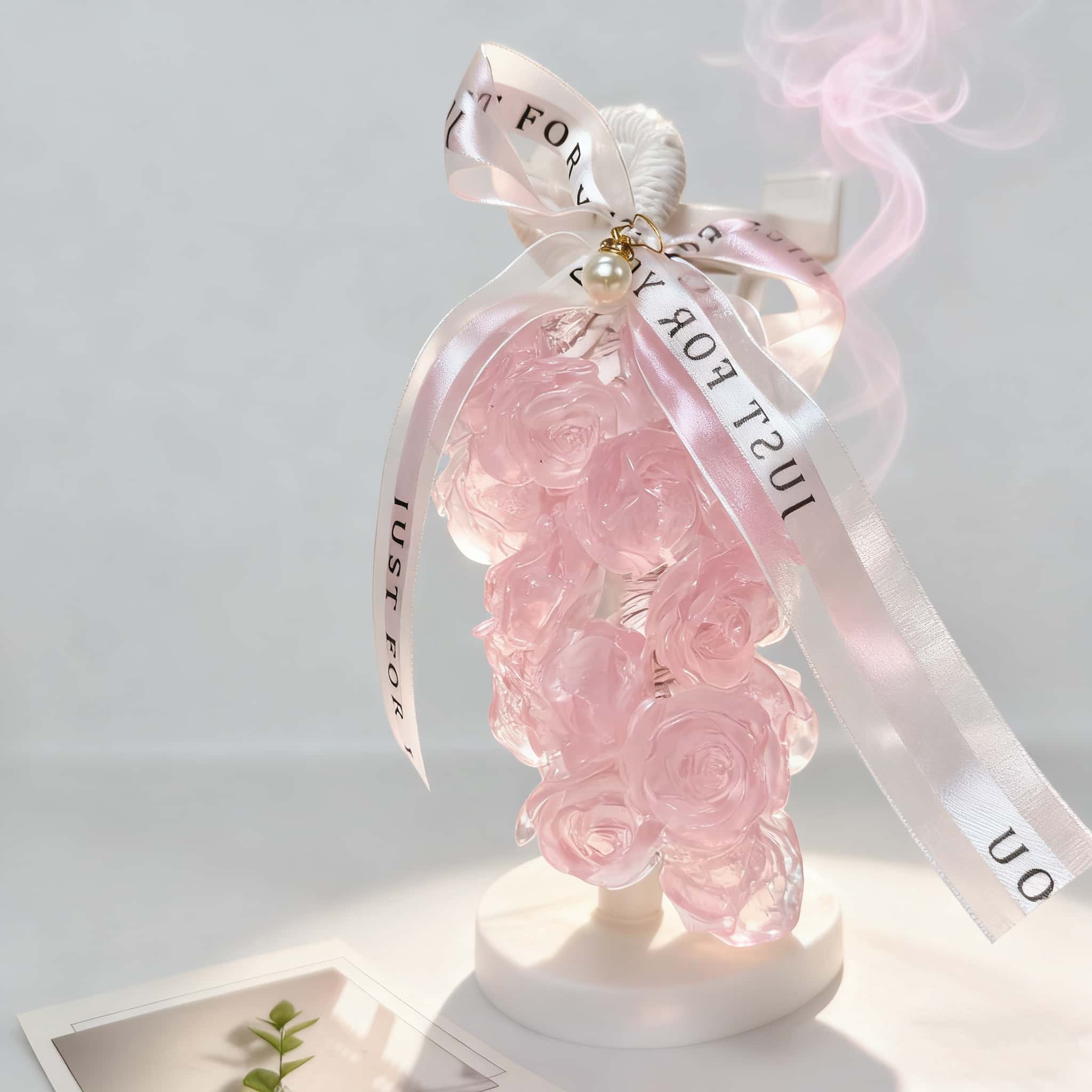 玫瑰花水晶挂串香熏皂创意手工可用于沐浴洗手车载挂件香薰伴手礼