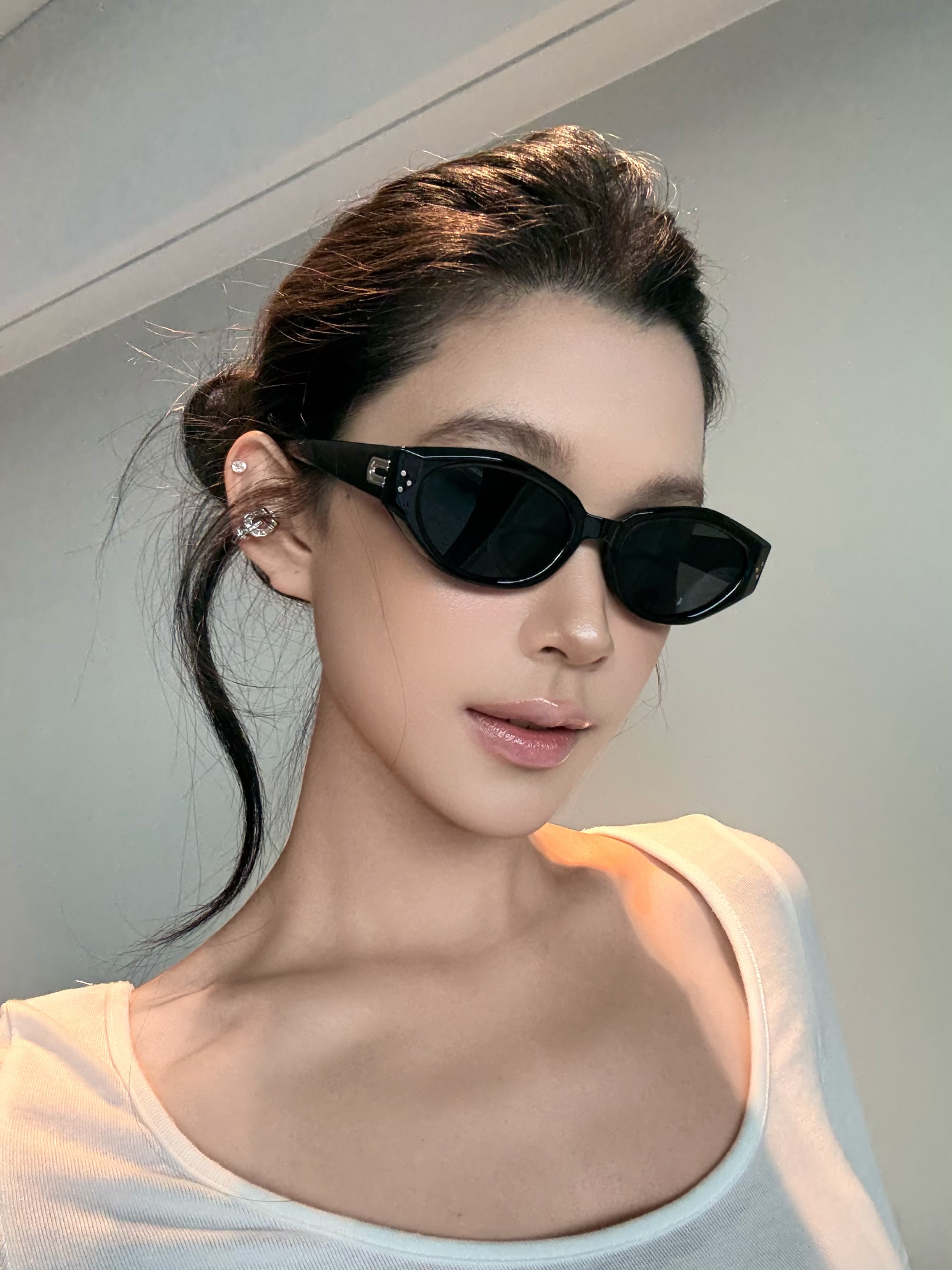 弗瑞姆眼镜墨香槟时尚猫眼太阳镜女素颜高级感眼镜复古户外0138