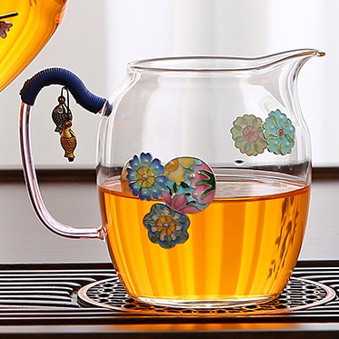 泡茶过滤分茶器家用高级茶海茶具高端高档奢侈创意景泰蓝公道杯