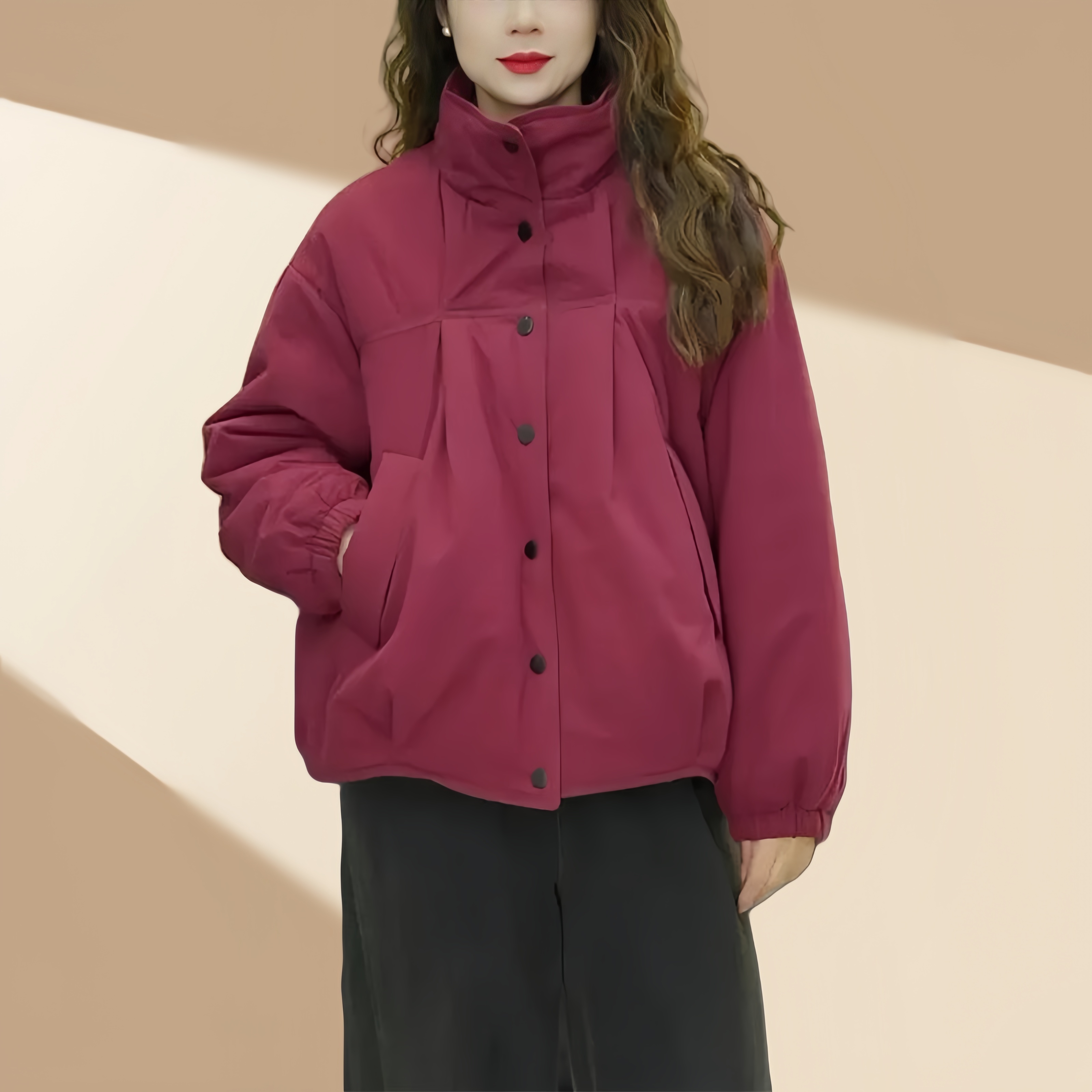 2024年冬季新款时尚休闲加厚保暖棉衣外套宽松显瘦百搭短款棉服女