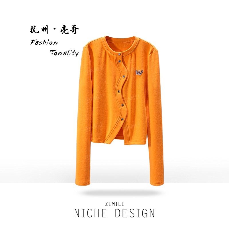 【亮哥欧货女装】冬季发热双面绒《锦绣》高弹显瘦开衫上衣26027-A6