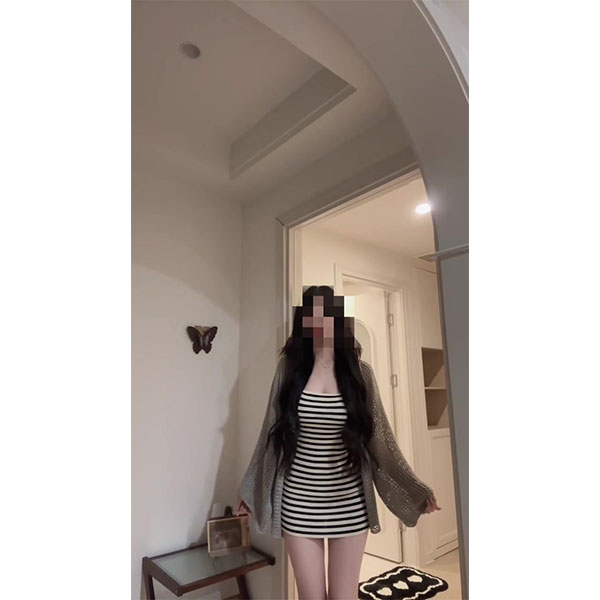 （现货）2025夏季辣妹针织条纹吊带包臀连衣裙短款开衫纯欲两件套装