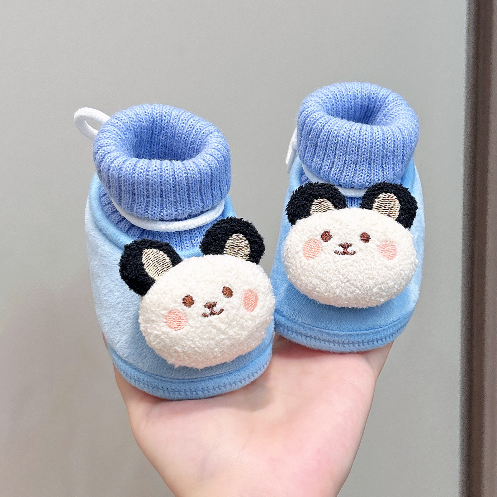 婴儿鞋冬季加厚保暖步前鞋防滑长筒棉裤外出防风鞋套01岁男女宝宝