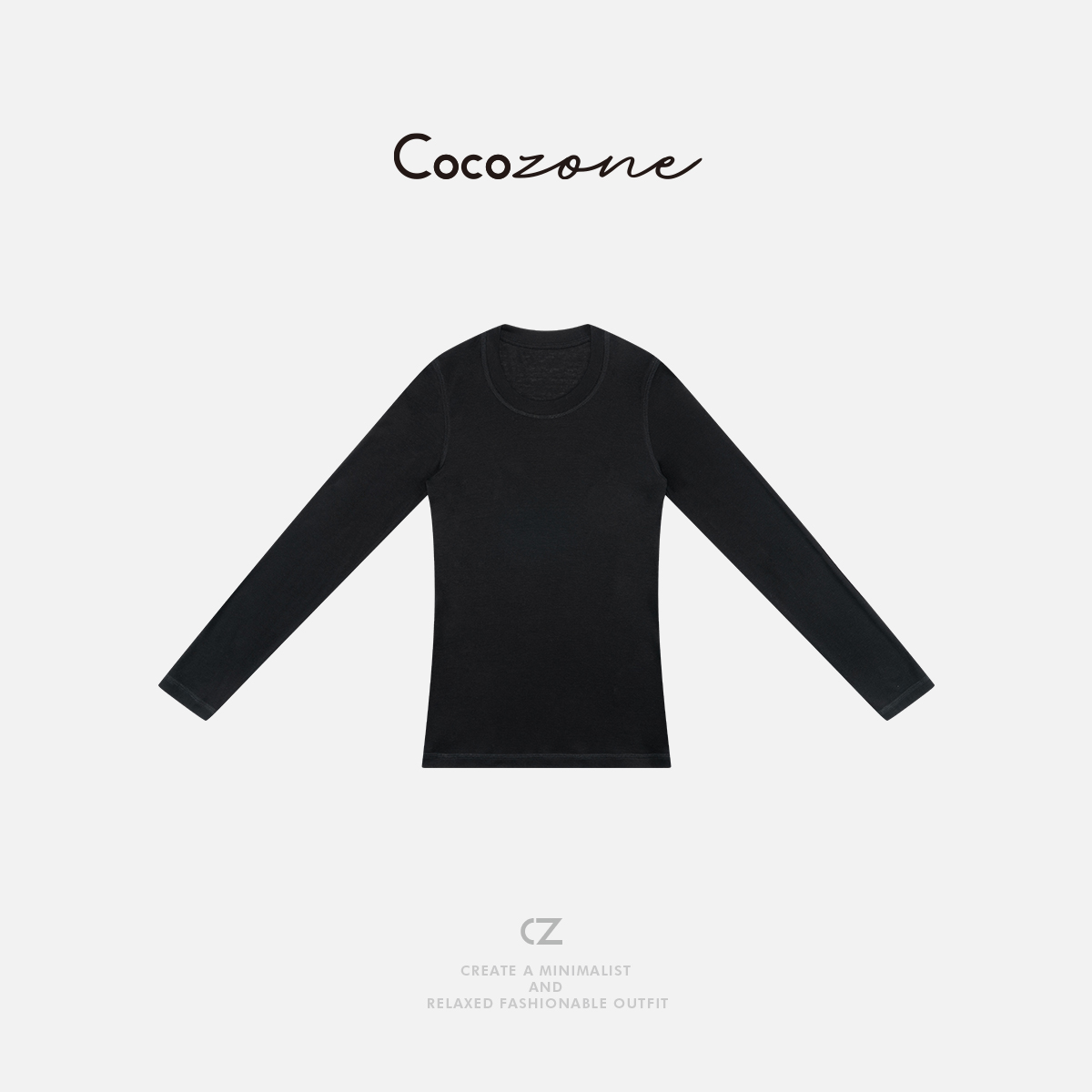 COCO ZONE 刘一一【莱赛尔绵羊毛混纺】简约显瘦女打底衫CD1A0138