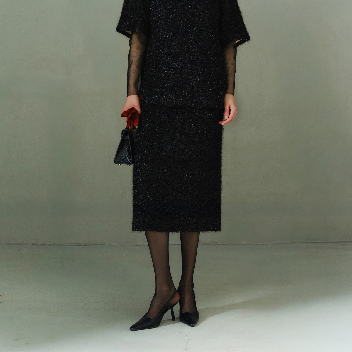 LYNEE【羽坠星河】亮丝半裙 LGD2FAW263