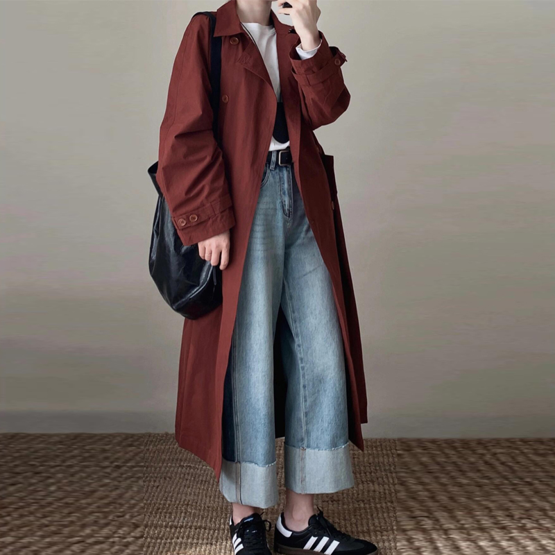 长款风衣外套女2025早秋季新款小个子大衣休闲搭配春秋韩系风衣