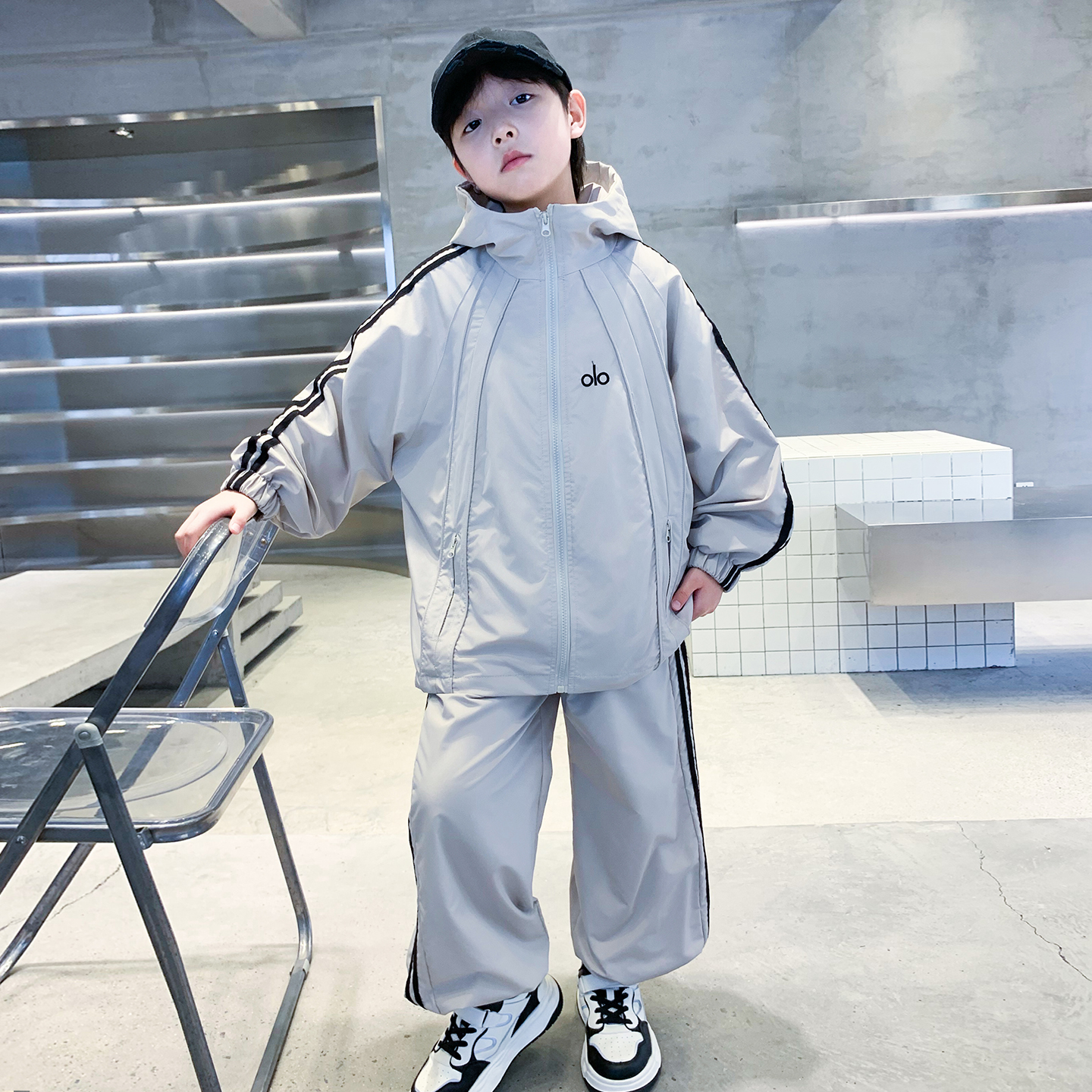 儿童装男童秋装外套套装2025新款大童春秋款男孩运动秋季帅气时髦