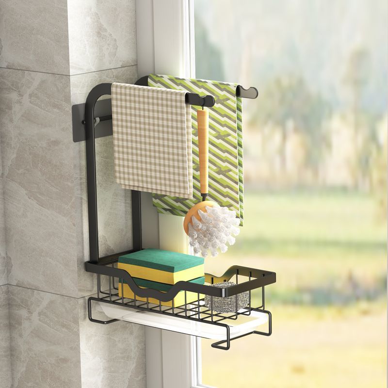 抹布架厨房置物架免打孔台面壁挂海绵沥水架洗碗布收纳架水槽水池