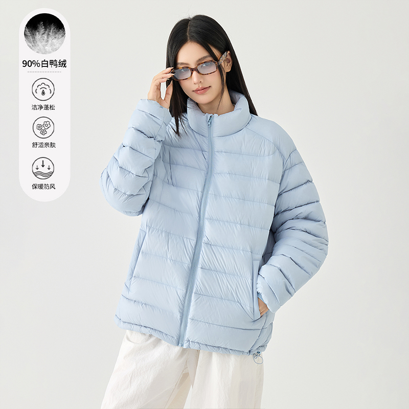 GOLFCROSS轻薄款羽绒服2025秋冬新款时尚百搭纯色情侣羽绒服外套