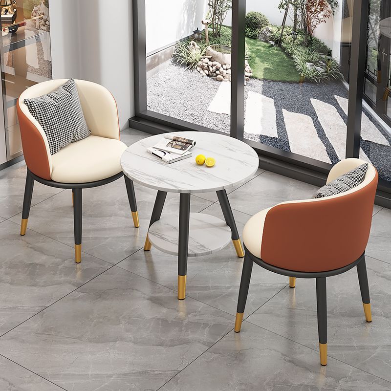 阳台休闲双层小桌椅网红简约现代茶桌椅组合酒店阳台桌办公圆桌椅