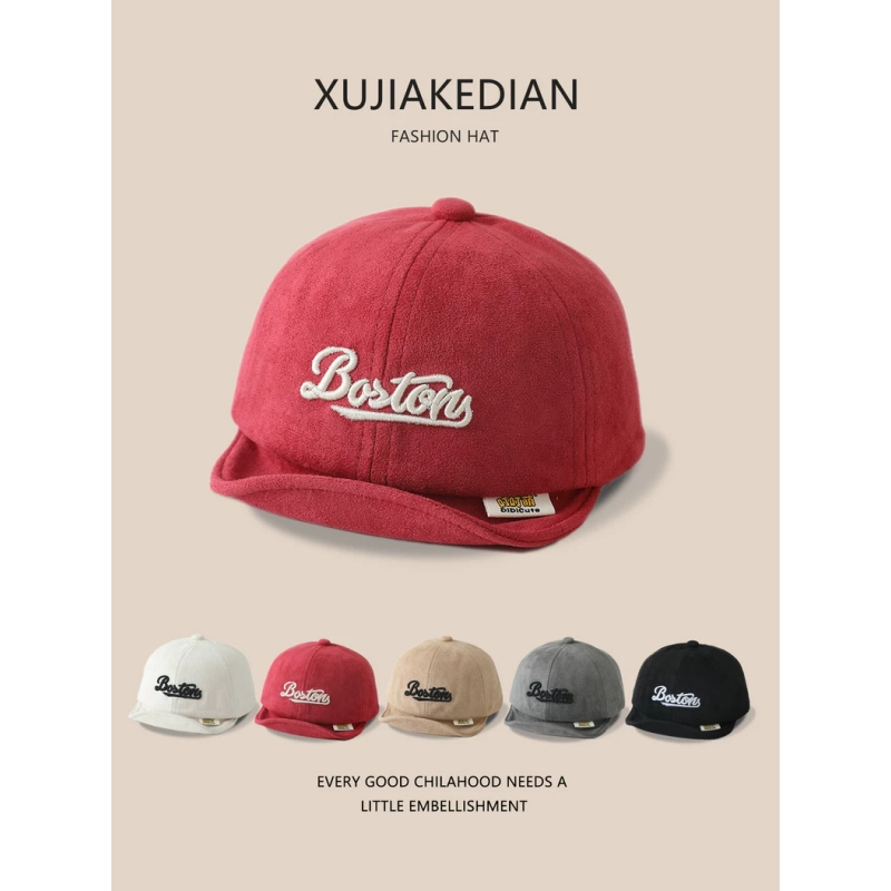 婴儿帽子春秋季宝宝鸭舌帽软檐冬防风遮阳帽男女童韩系字母棒球帽