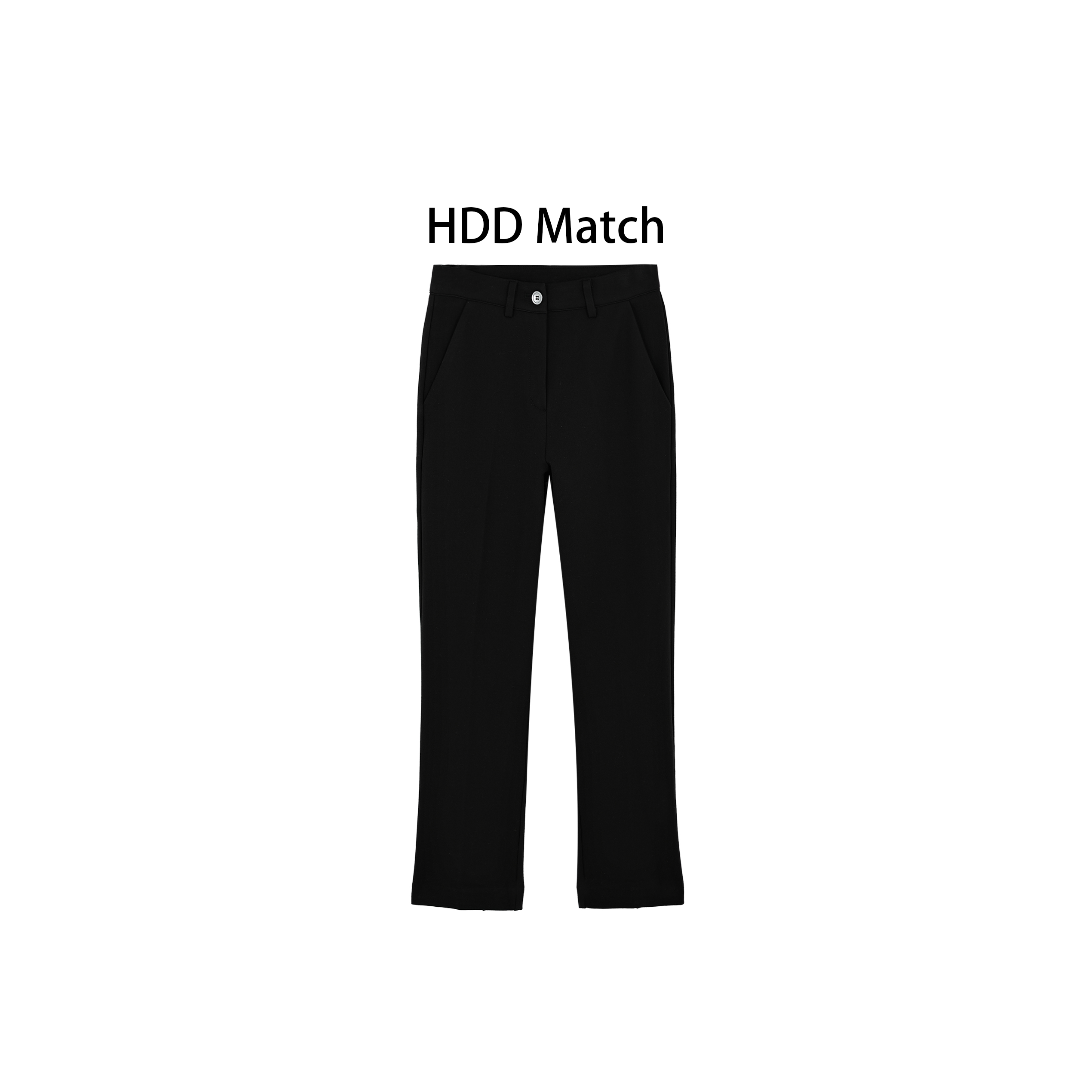 HDD- "修身气质" 秋冬女款九分修身显瘦磨绒西装开衩休闲裤 Y9609