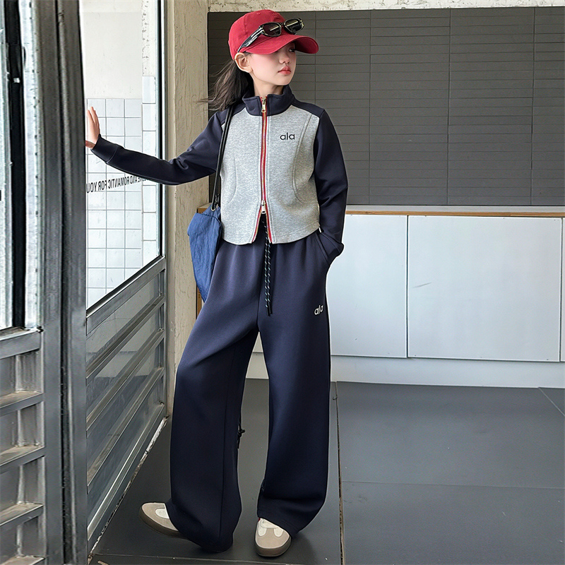 女童套装秋装2025新款儿童洋气开衫卫衣外套中大童休闲运动两件套