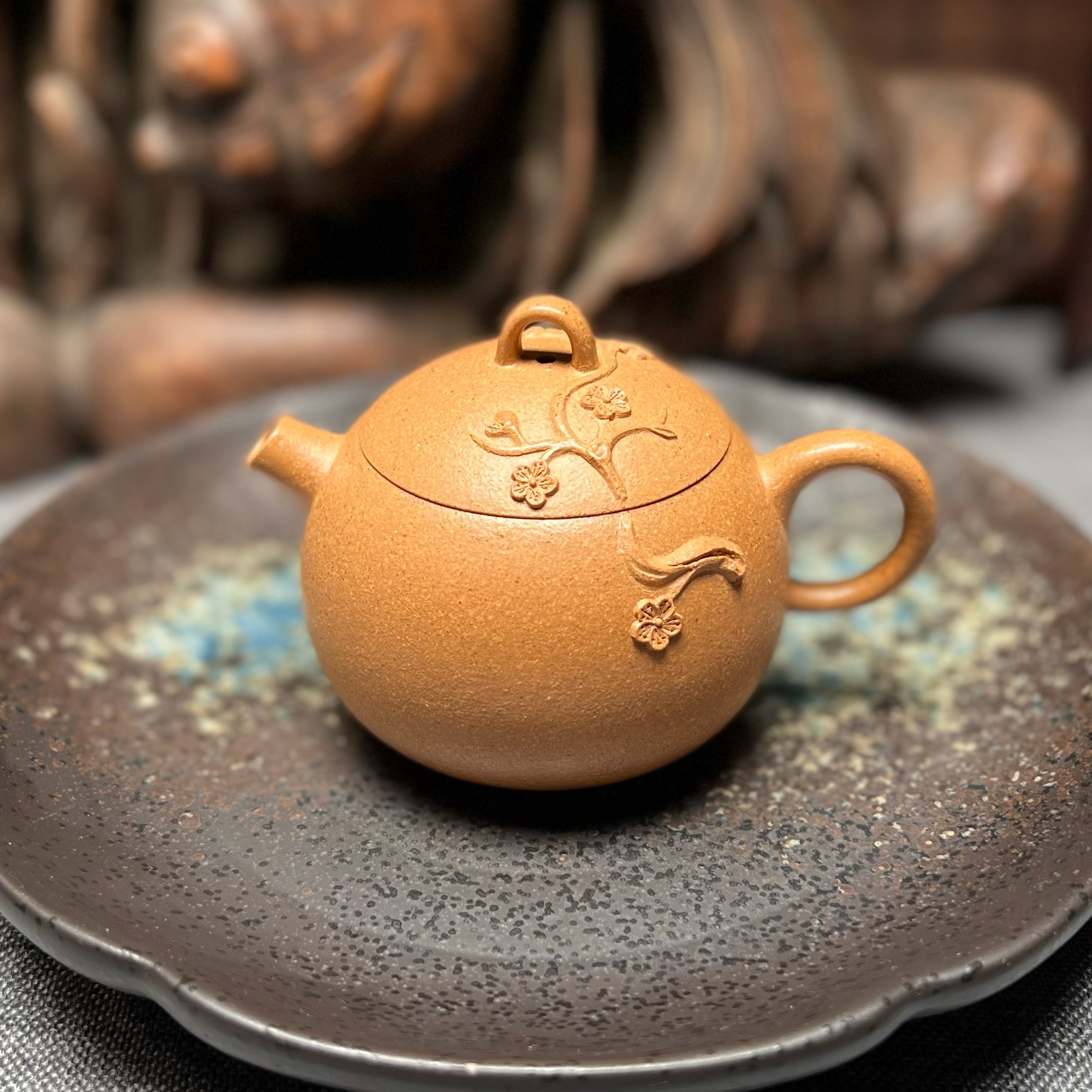 宜兴紫砂壶精工文旦壶145cc原矿黄金段泥纯手工国潮中国风茶壶