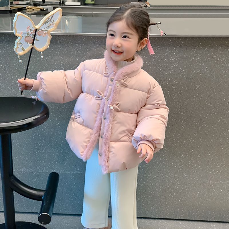 女童棉服冬季2025冬装新款女孩洋气儿童棉衣外套国风加厚中式棉袄