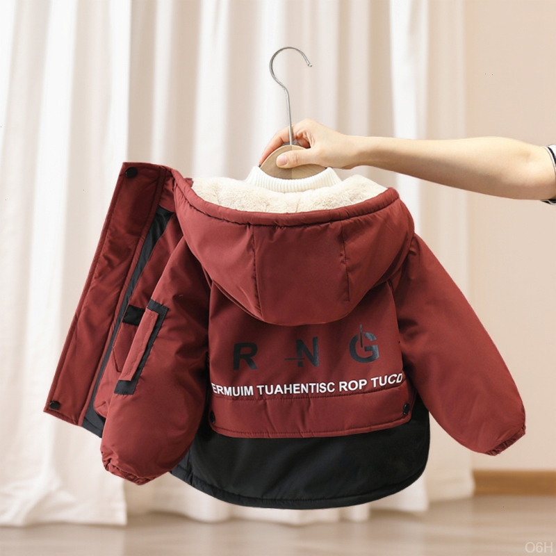 儿童男孩加绒棉服潮童冬季男童加厚保暖棉衣冬装帅气百搭外套棉袄