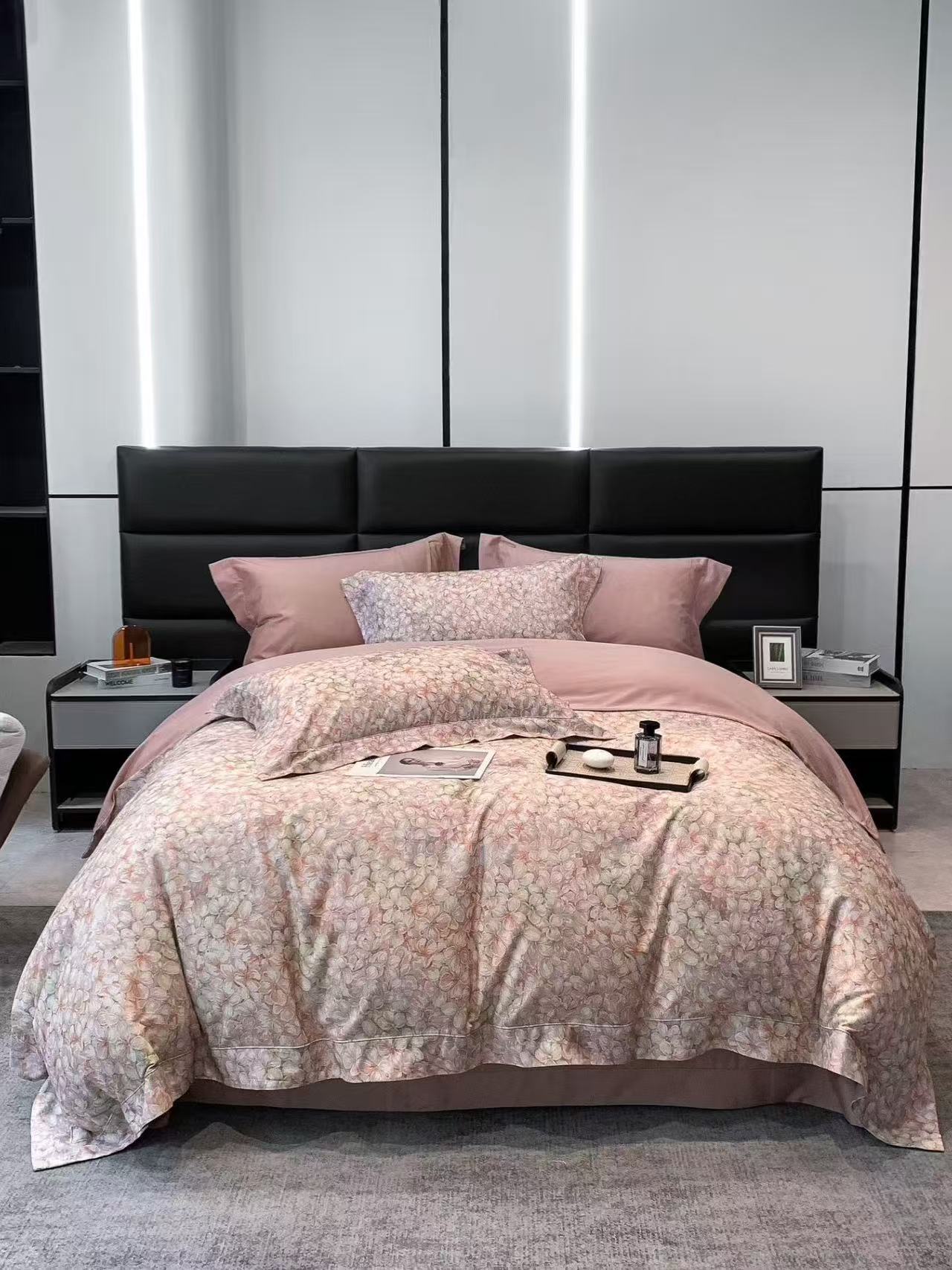 秋冬天丝磨毛数码印花四件套天然保暖四季通用面料柔软亲肤床单款