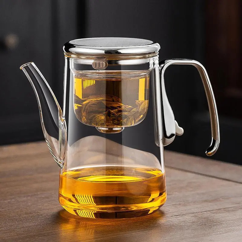 【轻奢】全玻璃内胆飘逸杯泡茶壶磁吸茶水分离一键过滤冲茶器茶具