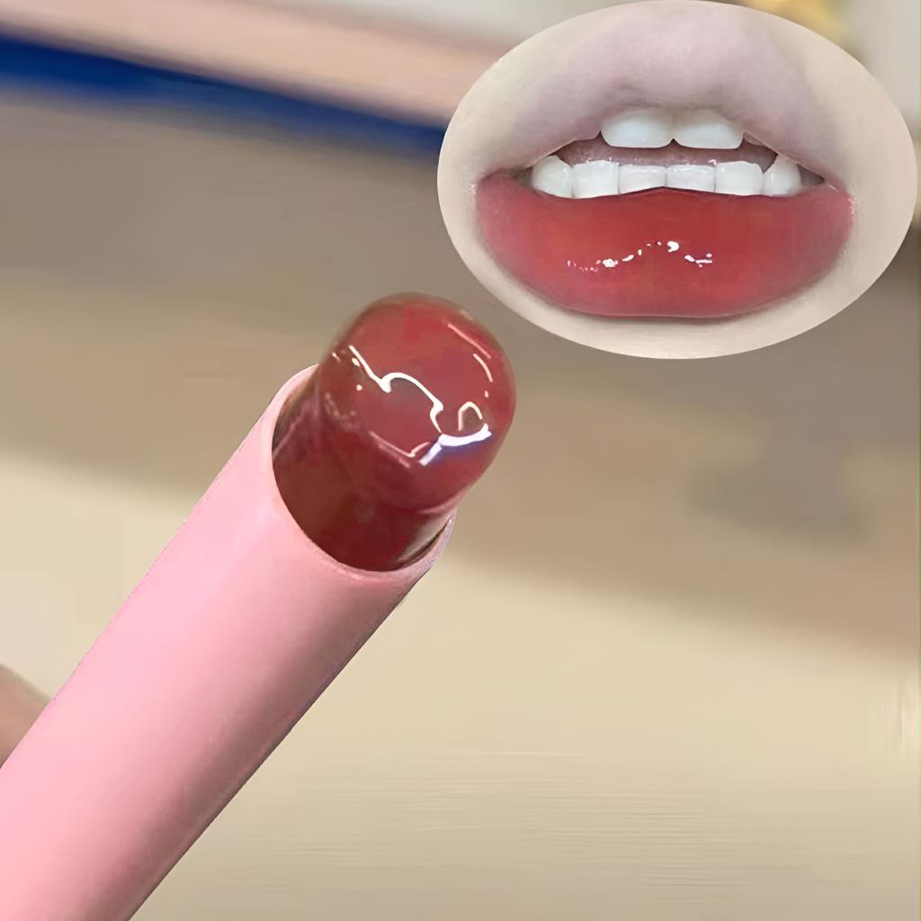 果冻按压固体口红清透水光镜面素颜显白口红补水纯欲口红推荐