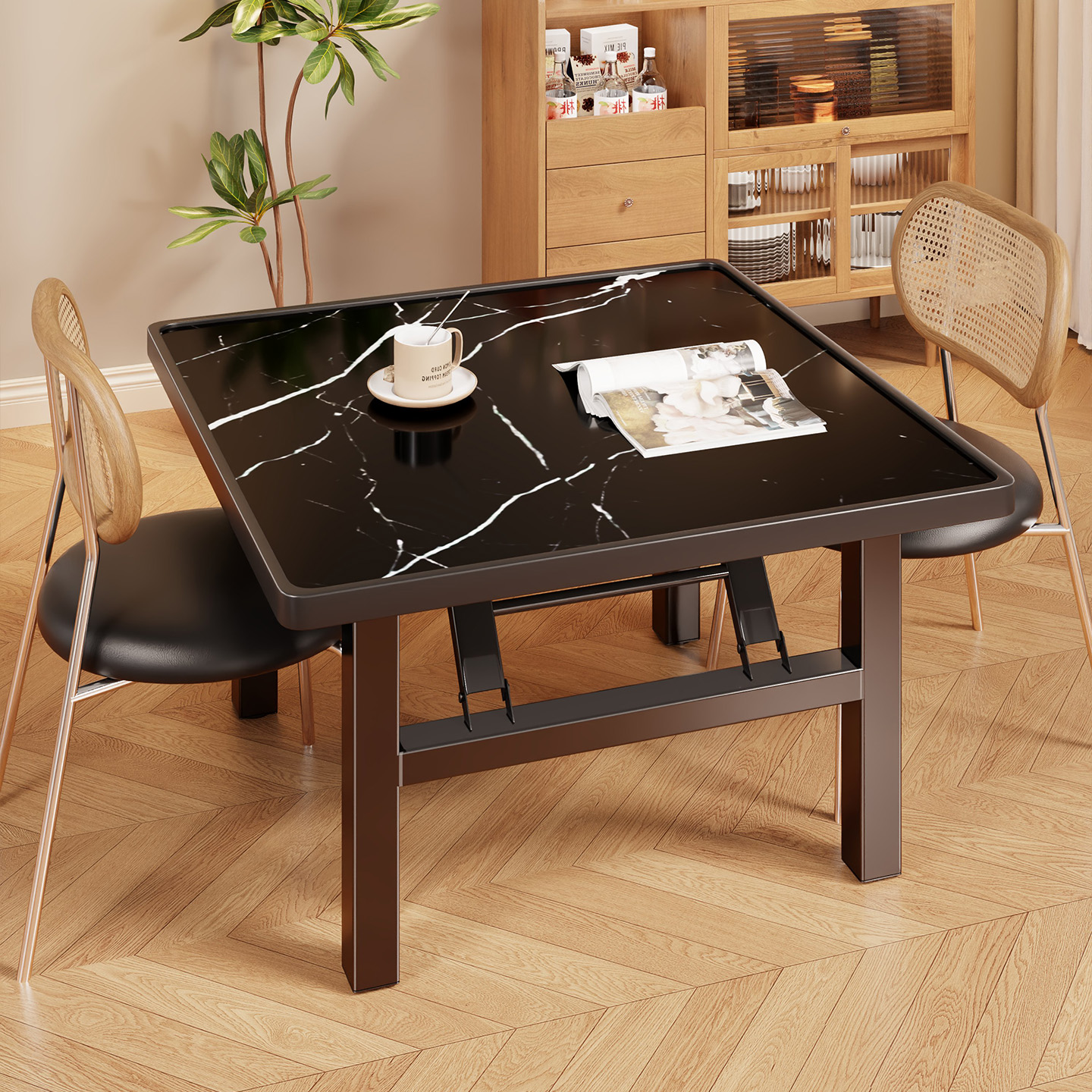 折叠桌家用小户型餐桌方桌简易出租屋小桌子户外便携摆摊吃饭圆桌