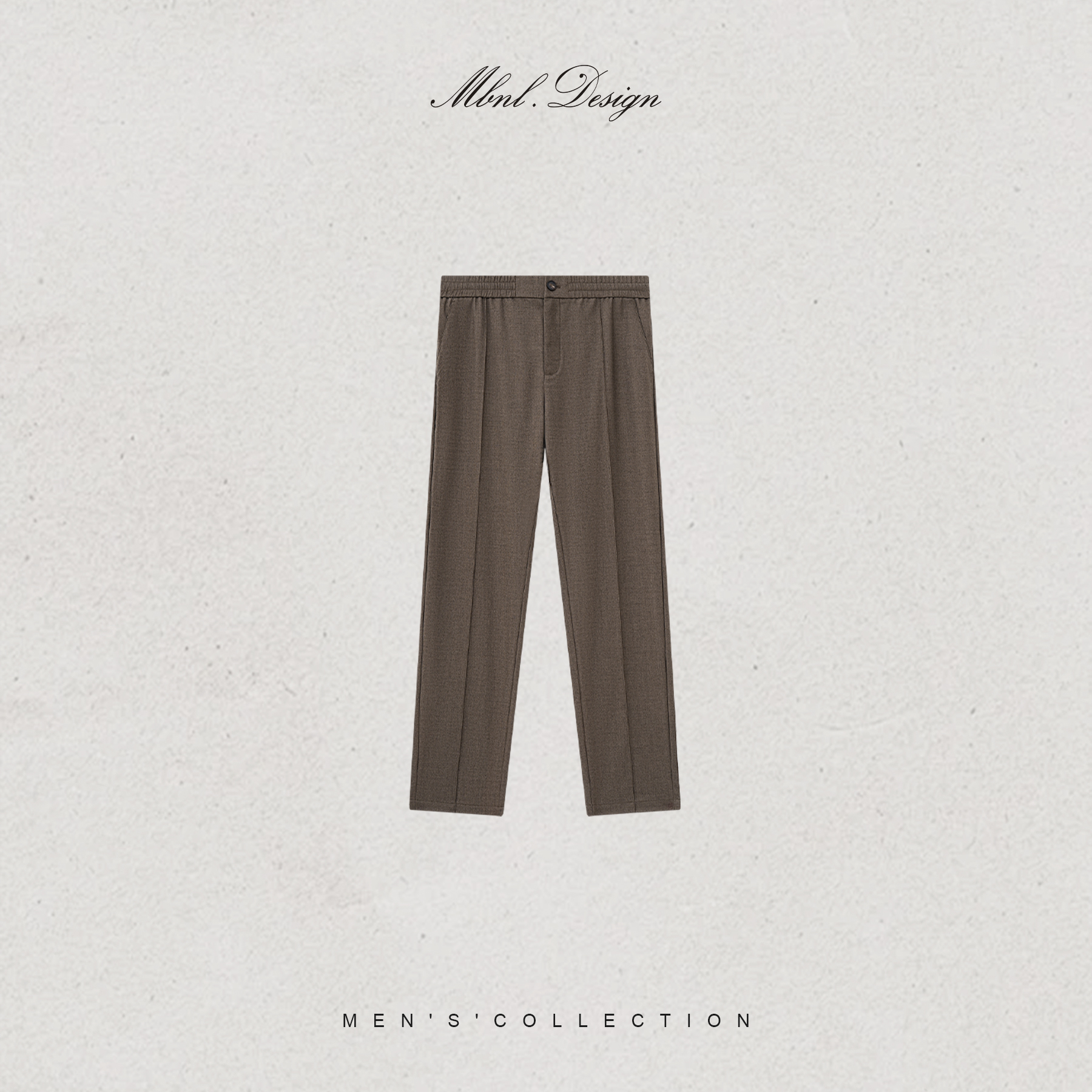 MBNL-F「都市限定」秦磊男装羊毛密织肌理捏褶抗皱休闲裤LL-WKZ2058