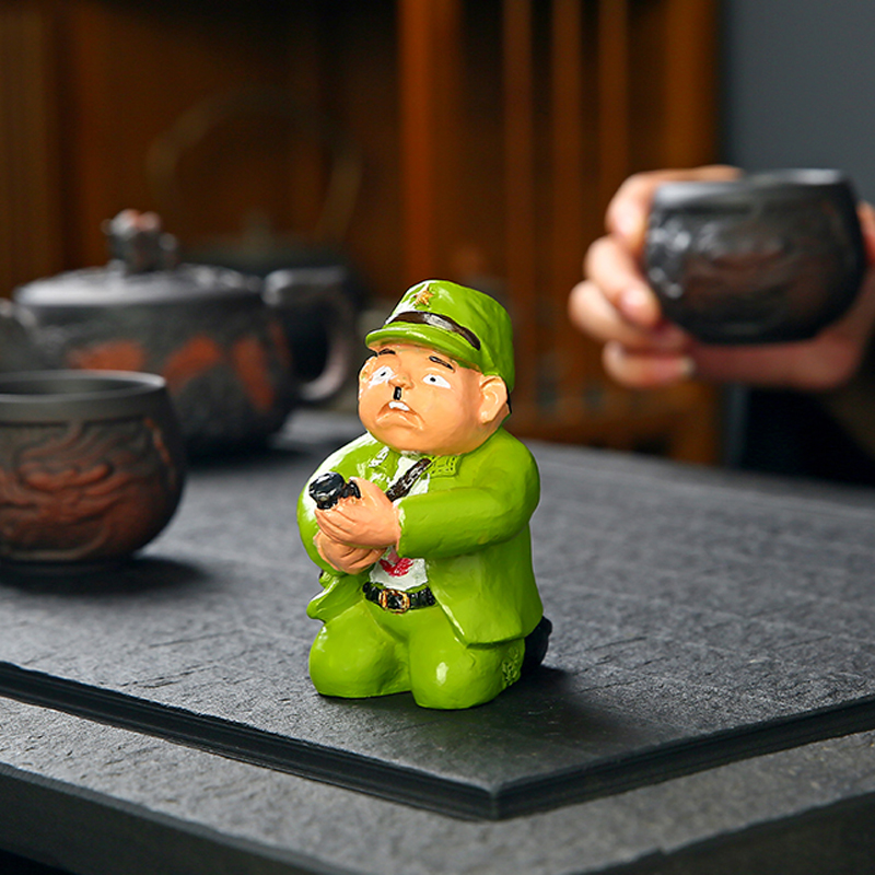 日本人投降变色茶宠摆件精品可养茶玩茶桌茶台茶盘装饰品茶具配件