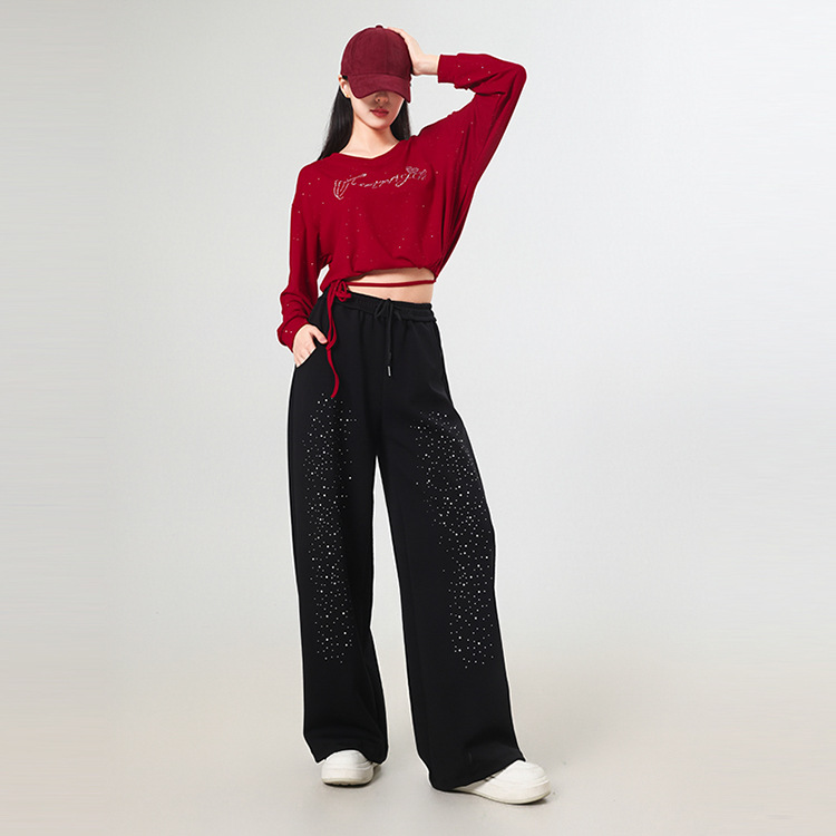 2025秋季爆款广场舞套装时尚亮片宽松街舞曳步舞爵士舞团队演出服