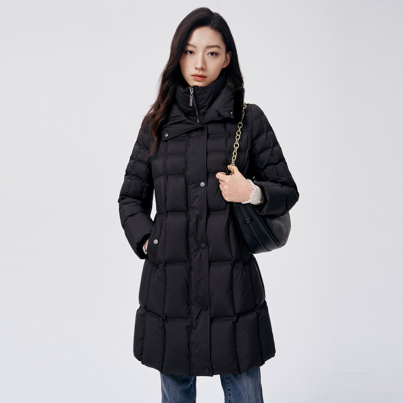 【粉丝专享】BuouBuou25秋冬时尚升级保暖中长白鹅绒羽绒服BKHE809