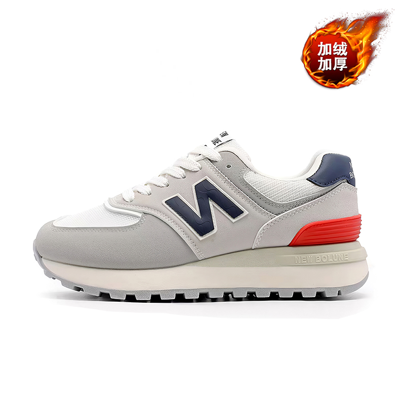 【官方正品】NEW百伦经典慢跑厚底增高运动休闲百搭男女款加绒棉鞋