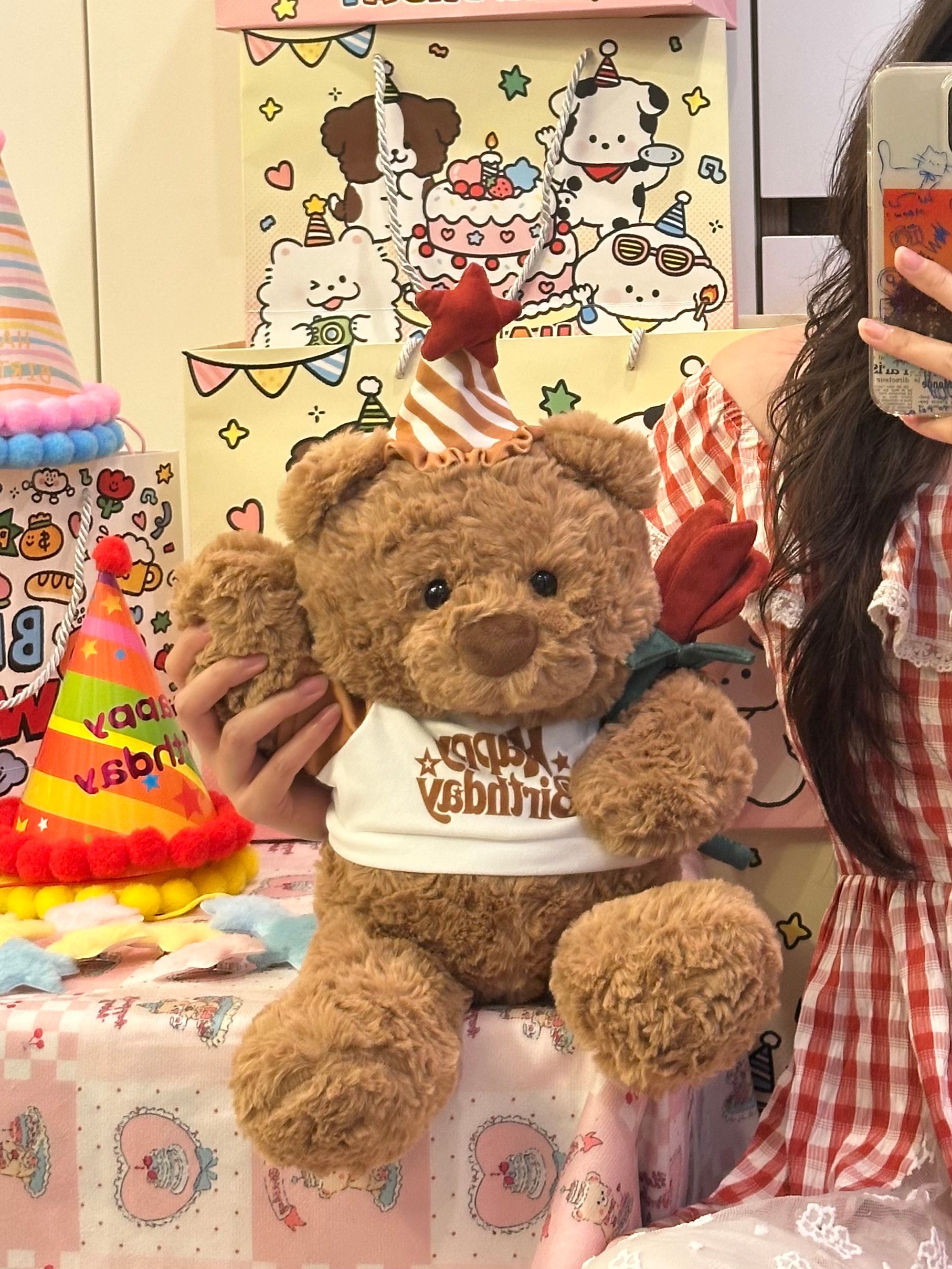 鲜花小熊玩偶七夕送女友送男友公仔可爱娃娃送闺蜜礼物毛绒玩具