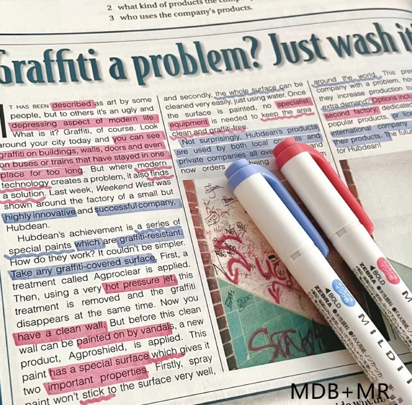 日本进口ZEBRA/斑马WKT7双头荧光笔标记做手帐做笔记划重点荧光笔