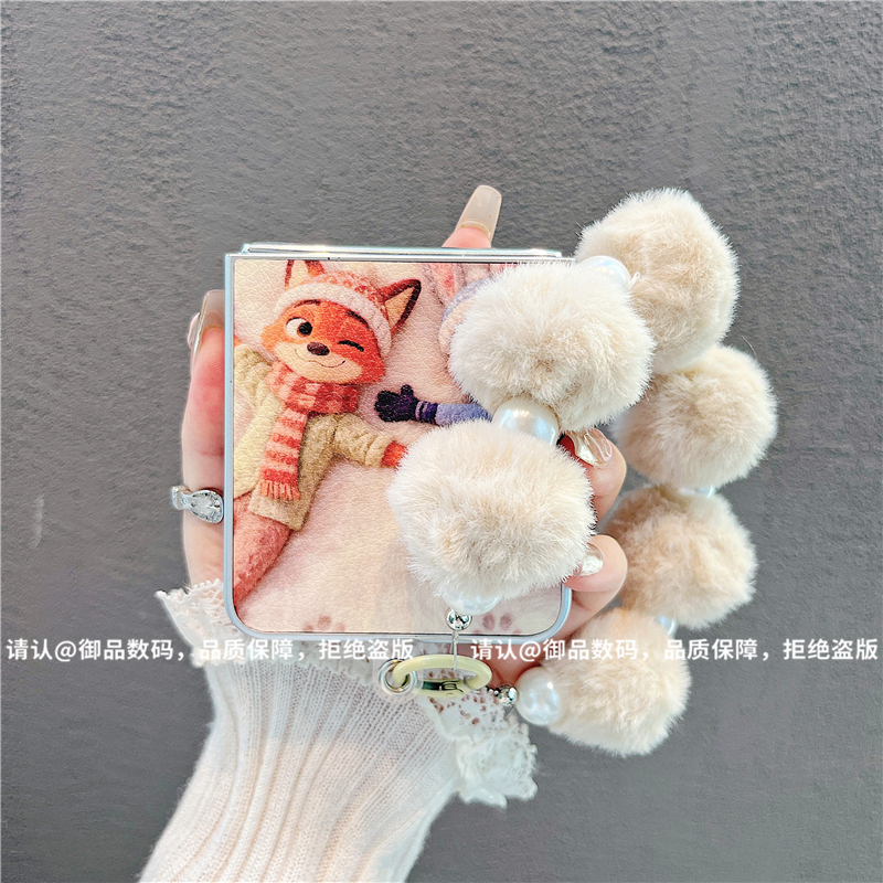 （华为novaflip系列）金属折叠皮纹适用华为novaflip手机保护壳防摔