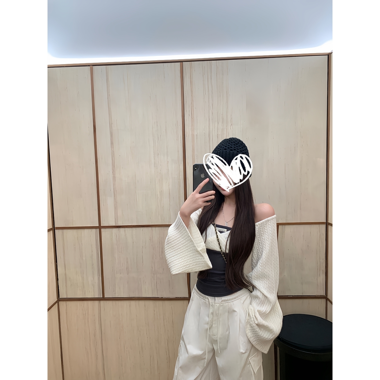 设计感假两件撞色长袖上衣女秋季新款修身显瘦韩系百搭小众上衣女