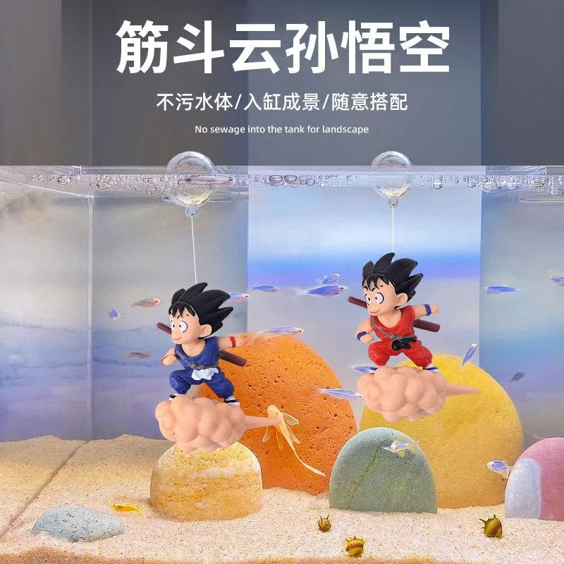 鱼缸造景水中漂浮摆件创意悬浮公仔装饰潜水员小魔女水族箱装饰品