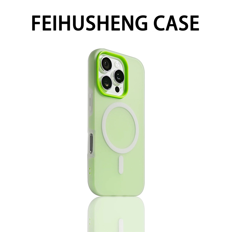 飞虎胜磨砂肤感果冻磁吸适用苹果16/15promax手机壳14/13二合一12