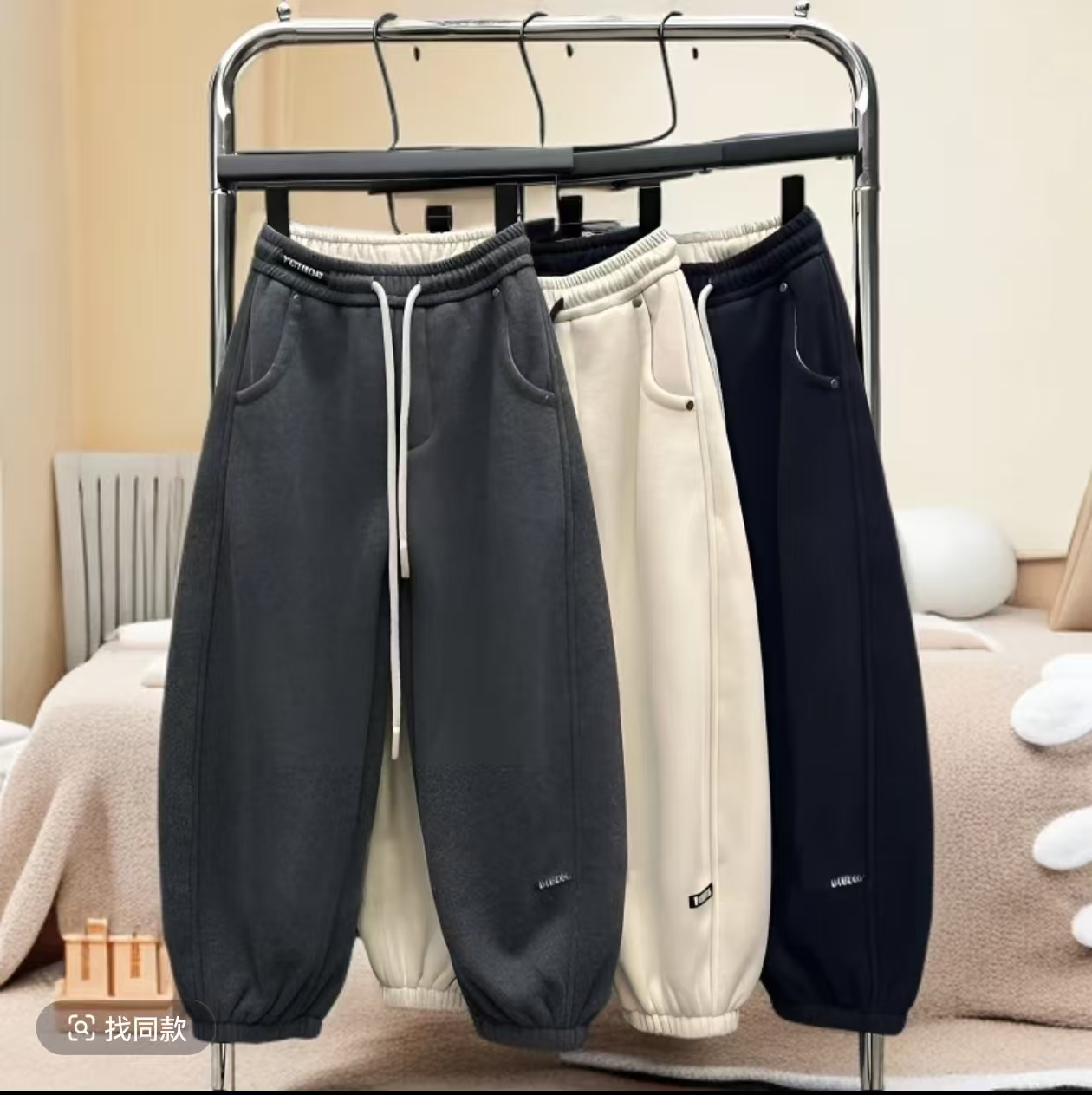 【一条过冬】男女童加绒加厚羊羔绒裤子冬装儿童亲子装中大童运动裤