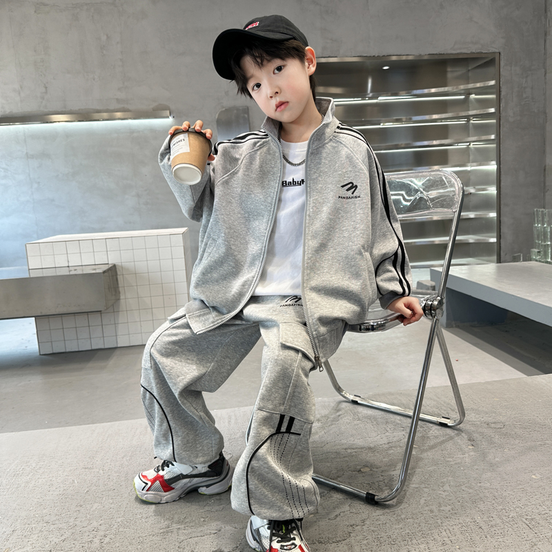 FAVMARTHA儿童装男童春装运动套装2025新款中大童春秋款外套春季